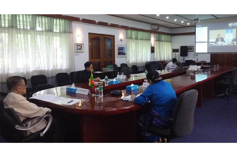 Then MISIS Chairman and members participating in the Virtual Meeting of the “Greater Mekong Sub-region Coordinators” (9-9-2020, MISIS Office, Yangon)