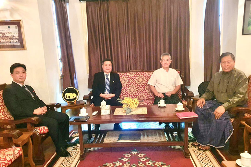 MISIS Chairman and Executive Board Member meeting with H.E. Jong Ho Bom, Ambassador of the Democratic People’s Republic of Korea (27-1-2023, MISIS Office, Yangon)