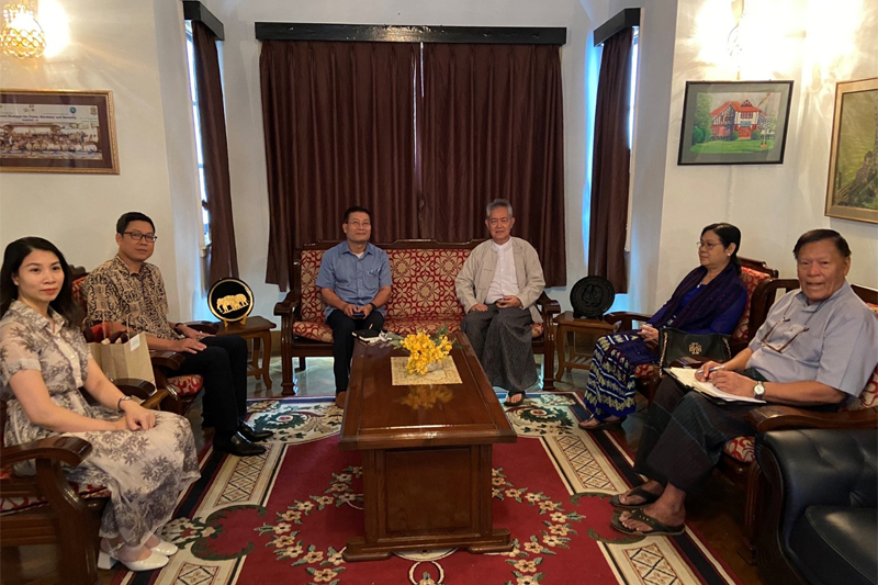MISIS Chairman and Executive Board Members meeting with H.E. Mr. Ly Quoc Tuan, Ambassador of the Socialist Republic of Viet Nam (21-3-2023, MISIS Office, Yangon)