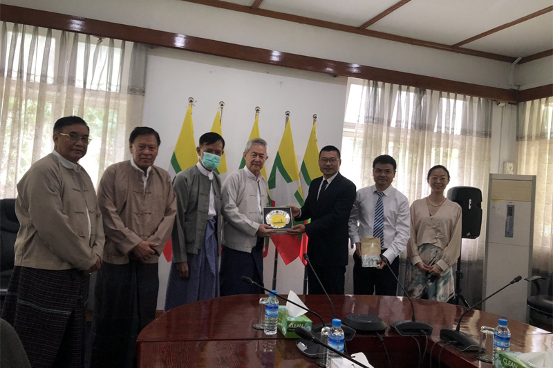 MISIS Chairman and Executive Board Members meeting with Mr. Kong Peng, Director of the Institute of Myanmar Studies, Yunnan University (22-5-2023, MISIS Office, Yangon)