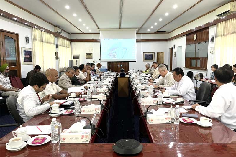 Talk on “Myanmar-India Relations and Contemporary International Relations” between MISIS Chairman, Senior Advisory Board, Executive Board Members and Ambassador of India to Myanmar, H.E. Mr. Abhay Thakur and Officers from Indian Embassy. (17-12-2024, MISIS Office, Yangon)