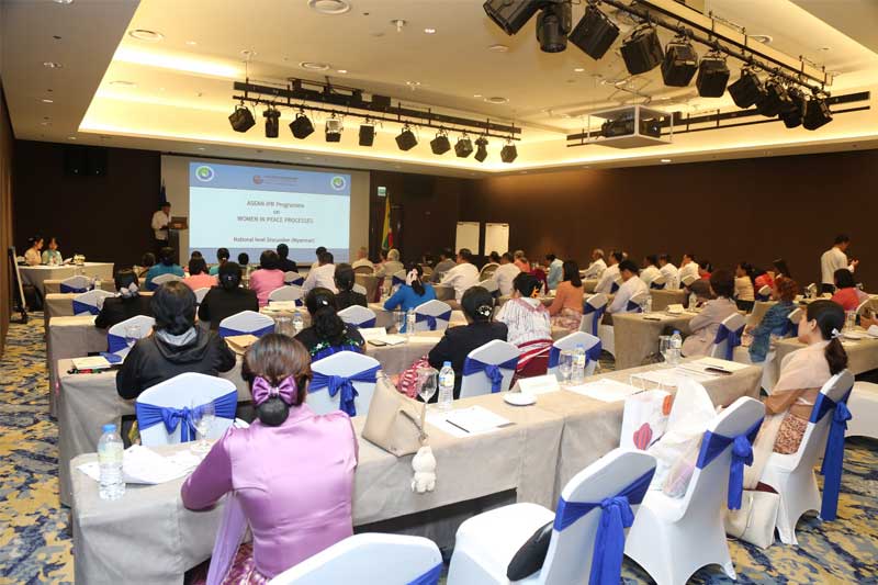 National Level Discussion on Women in Peace Process under ASEAN-IPR Programme organized by the Myanmar Institute of Strategic and International Studies (10-12-2024, Lotte Hotel, Yangon)